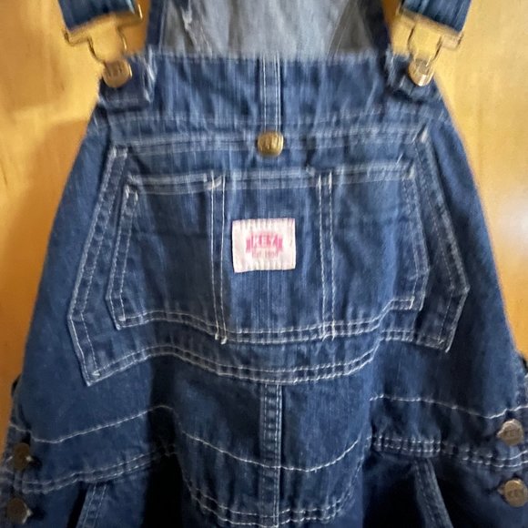 KEY Women's Denim Bib Overalls size 14 short - Picture 4 of 4